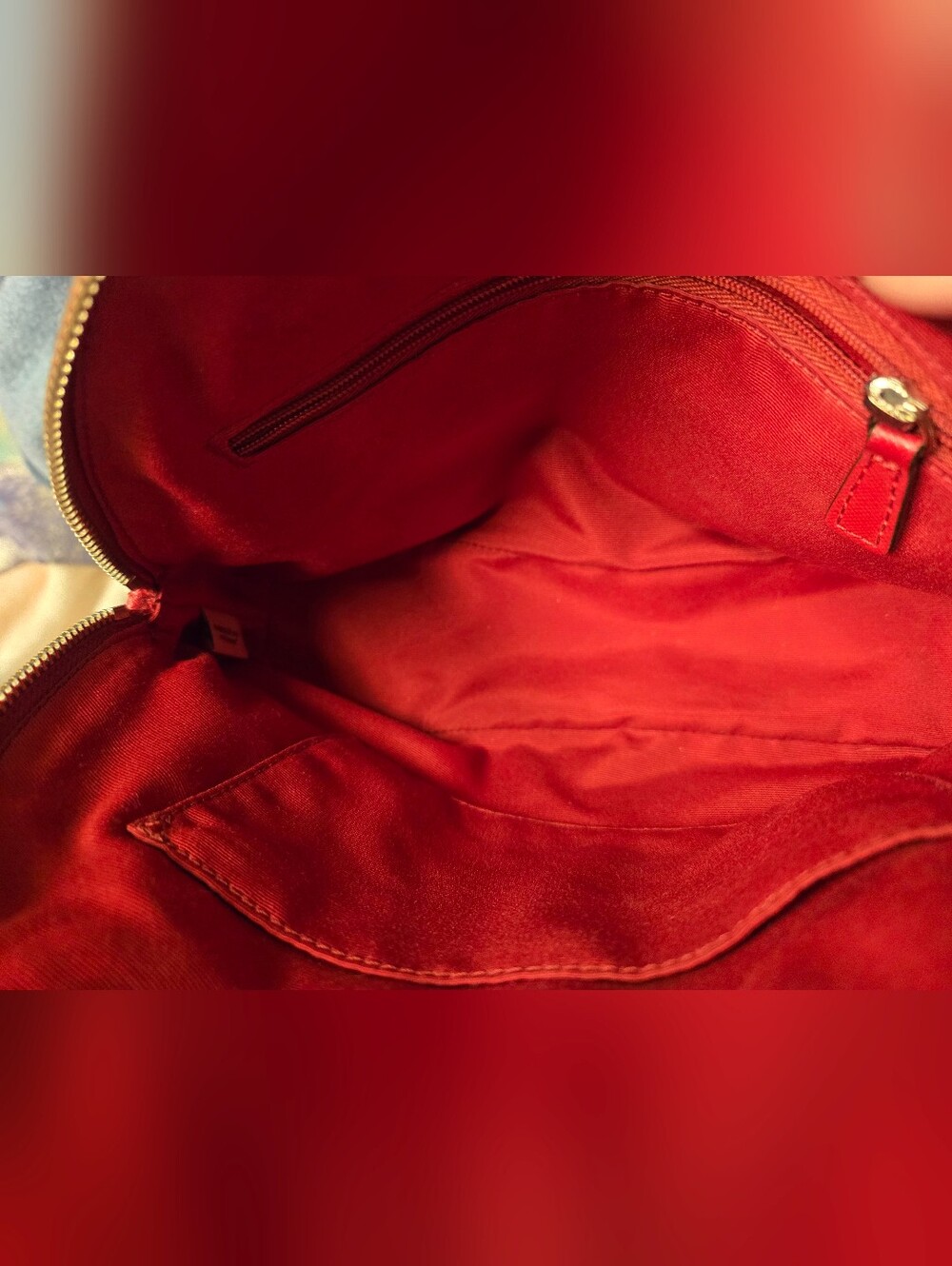 Coach Mini Peyton Domed Saffiano Leather Crossbody Bag Style F32582 True Red - Picture 8 of 10